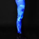 Woman posing in Ghost Scream Halloween leggings, showcasing the eerie ghost-inspired design, great for Halloween or as a unique addition to gothic fashion.