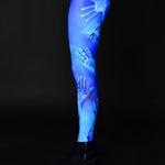 Woman posing in Ghost Scream Halloween leggings, showcasing the eerie ghost-inspired design, great for Halloween or as a unique addition to gothic fashion.